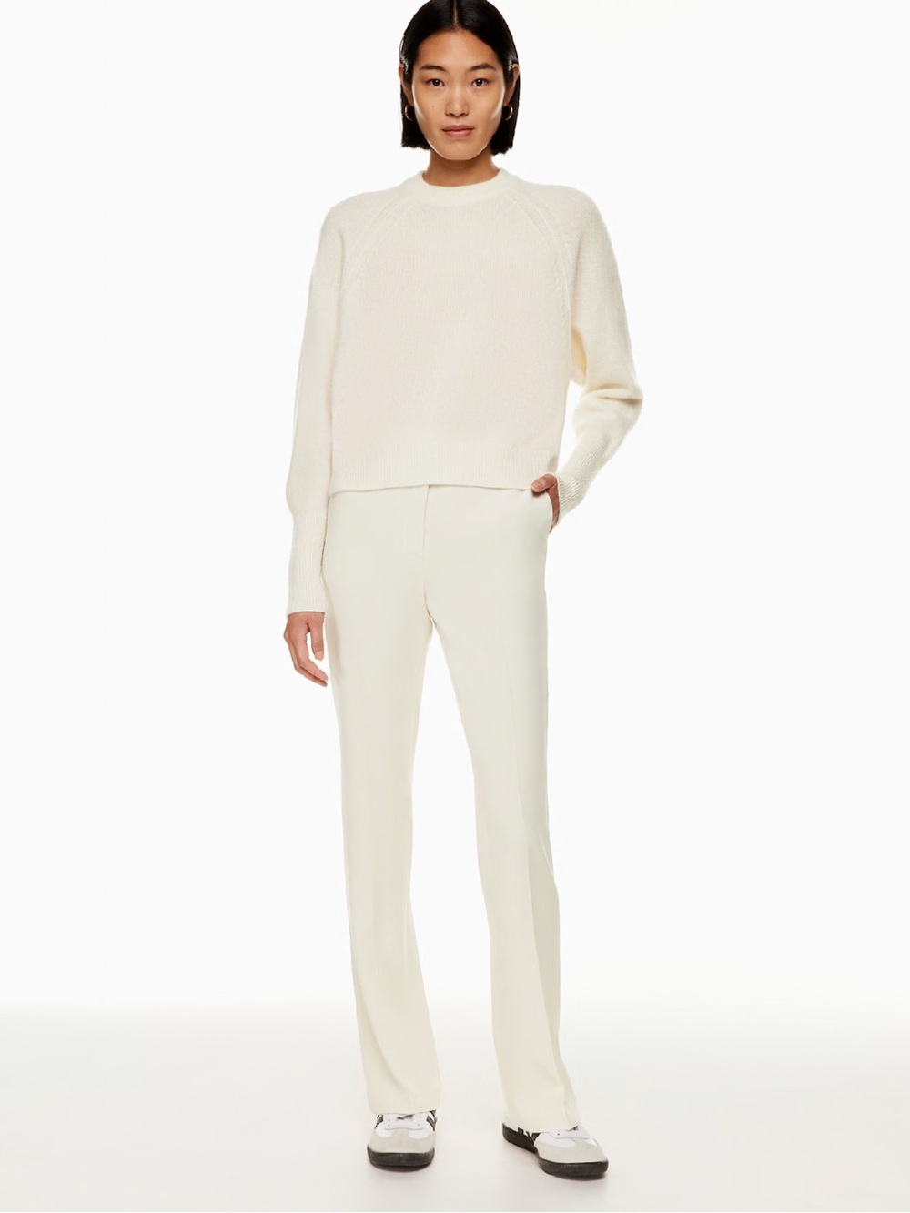Babaton 100% Cashmere Luxe Crewneck Sweater Birch M - Picture 7 of 12